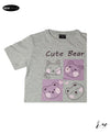 Girls T-Shirt Grey (Cute Bear)