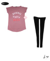 Ladies Loungewear (Doing my best Ash rose /  Trouser ( White Stripe ) Black