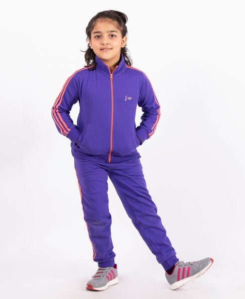 Girls hotsell purple tracksuit