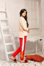 Ladies Gym Fit Trouser ( W-19-Red)