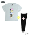 Girls Minnie T-Shirt Set (Mint Green/Black)