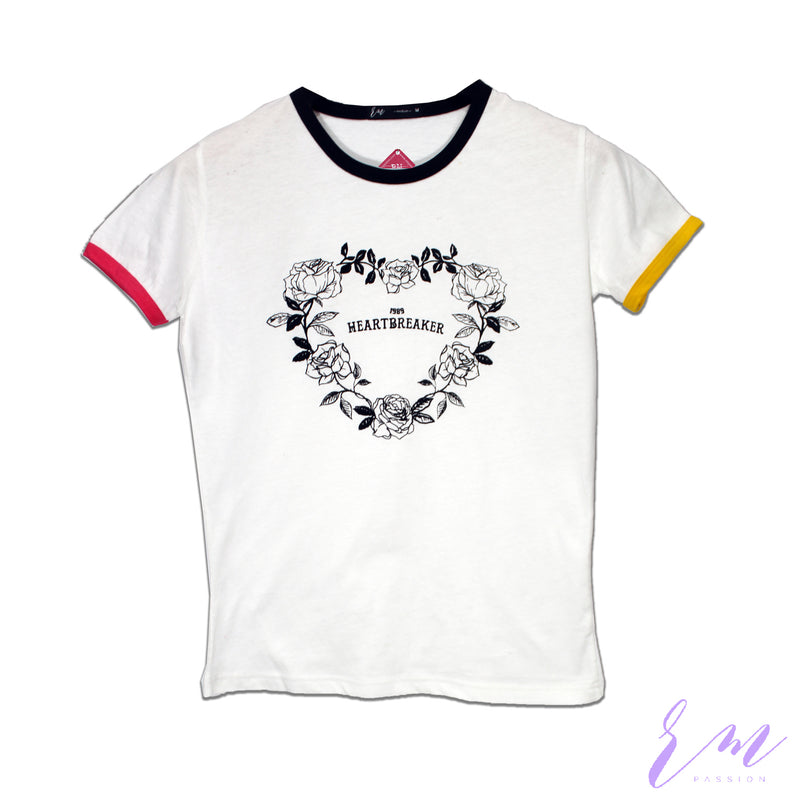 Ladies T-Shirt Heart Breaker ( White )