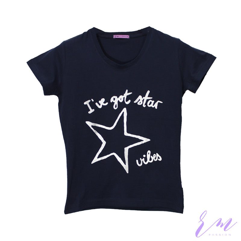 Ladies  T-Shirt Star Vibes ( Navy )