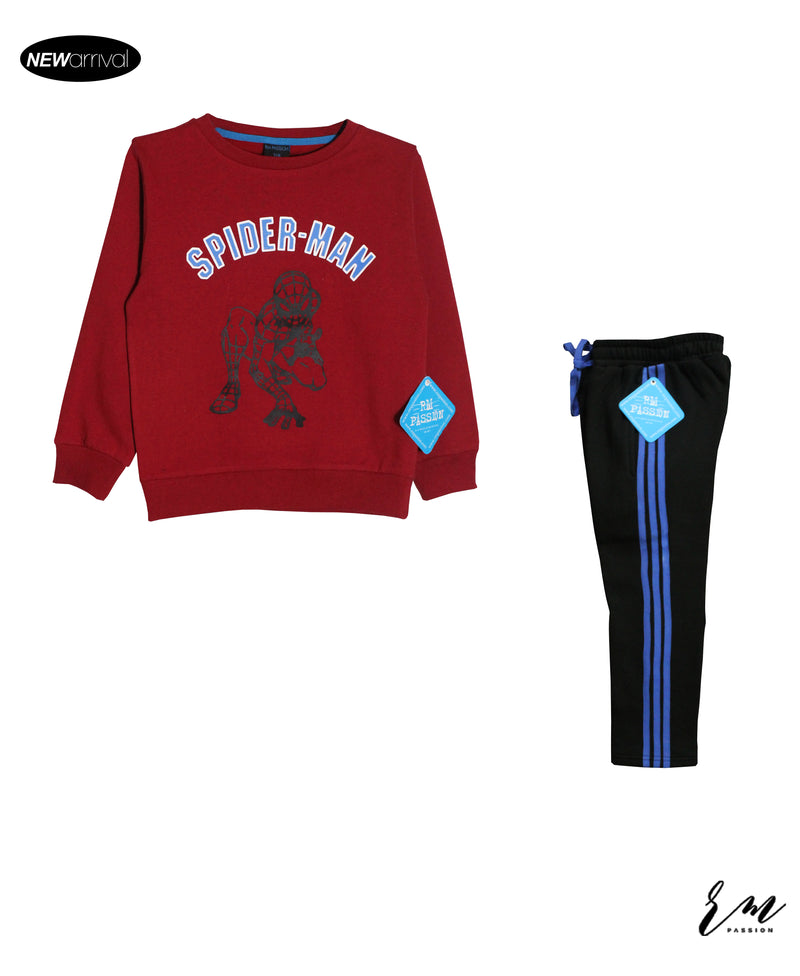 Boys pack Spiderman ( Red ) Trouser Stripe ( Black )