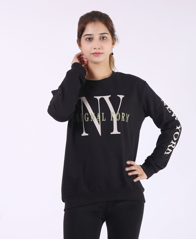 Ladies NY Sweatshirt ( Black )