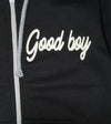 Boys Zipper Hoodie Good boy ( Black )