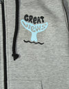 Boys Zipper Hoodie Great views ( Grey )