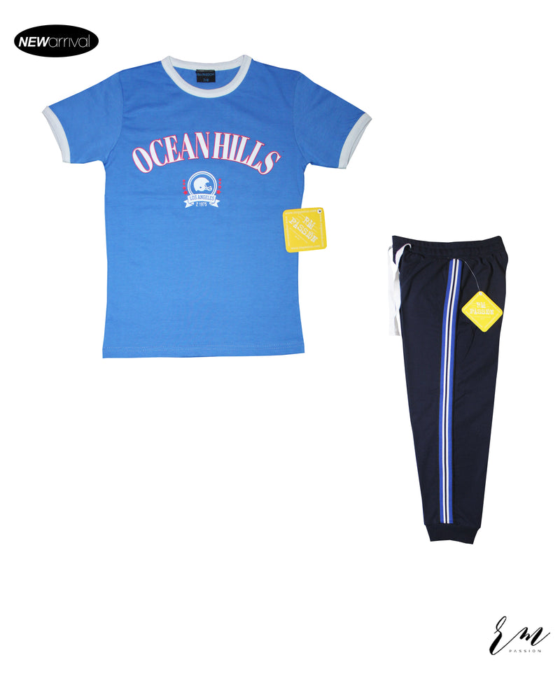 Boys Pack (Blue Oceanhills / Navy  Stripe trouser )