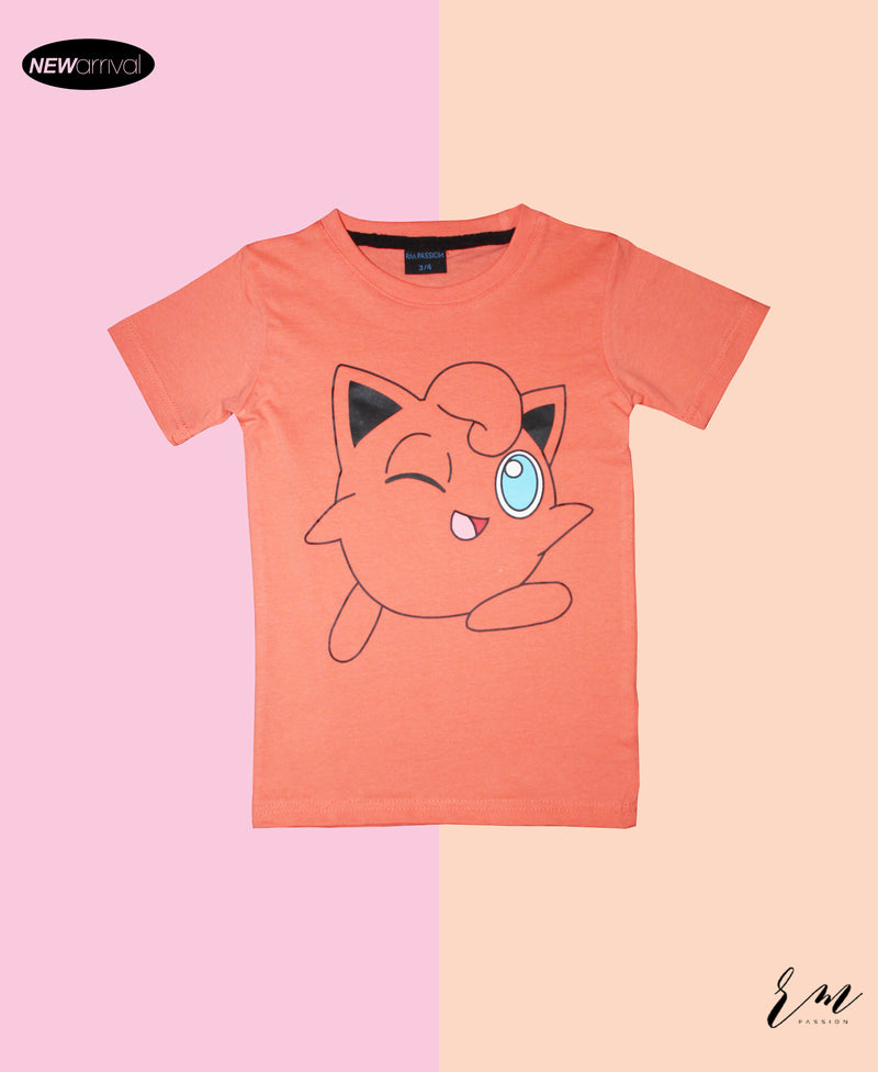 Girls Toddler T-Shirt (Pokemon / Peach )