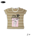 Ladies T-Shirt Pink Panther (Brown Stripe)