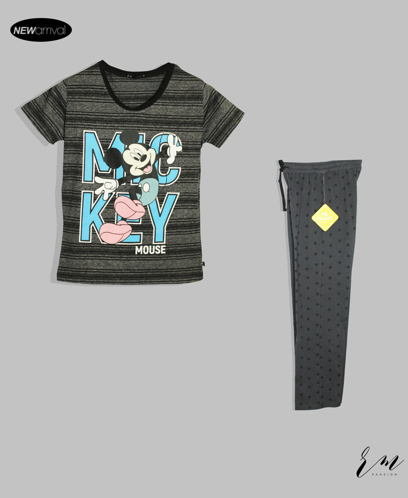 Ladies Pack (Mickey) D Grey / ( Star Trouser ) D Grey