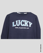 Ladies Sweatshirt Lucky ( Navy )