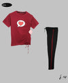 Ladies Pack (Heart Maroon /  Trouser ( Maroon Stripe ) Black