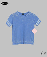 Ladies Stripe T-Shirt ( Blue )