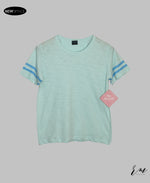 Ladies Stripe T-Shirt ( Sky Blue )