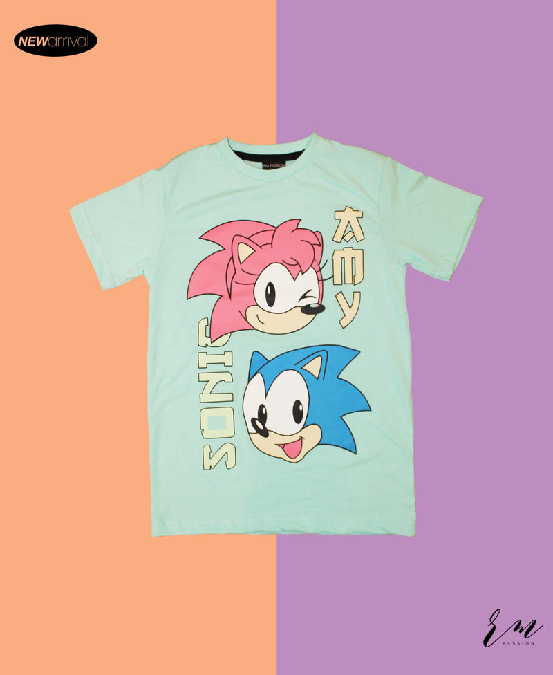 Boys T-Shirt (Sea Green Sonic )