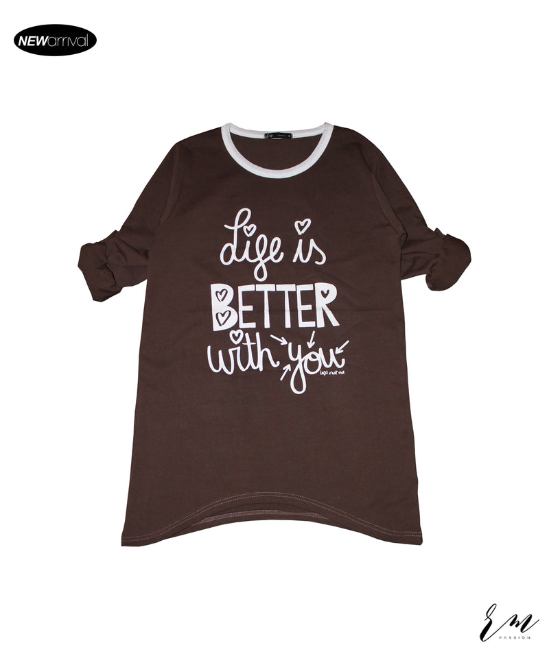 Ladies T-Shirt Better (Brown)