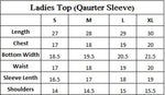 Ladies Quarter Sleeve Pack of 4