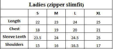 Ladies Embroided Zipper Hoodie (Black)