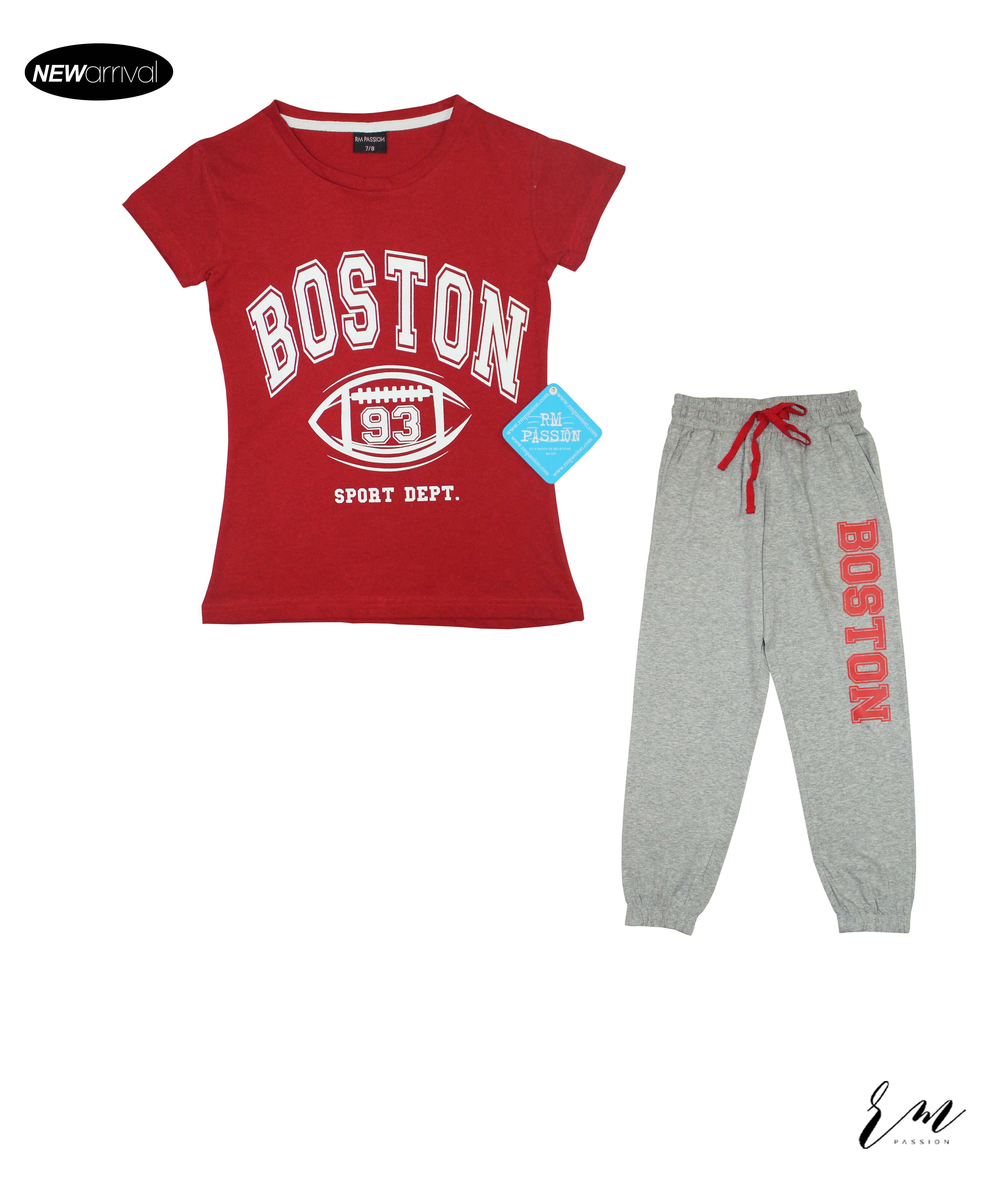 Girls Pack (Red Boston/ Grey Boston trouser)