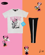 Girls Minnie T-Shirt Set ( White/ Black)