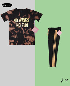 Boys Pack (Tie & Dye No Waves / Black (Brown) Stripe trouser )