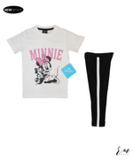 Girls Minnie T-Shirt Set ( White/ Black)