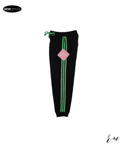 Black Green Stripe Trouser