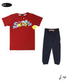 Boys Pack ( Smurfs ( Red ) /  Navy ( Plain Trouser )