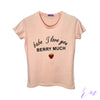 Ladies T-Shirt Babe Berry Much ( Peach )