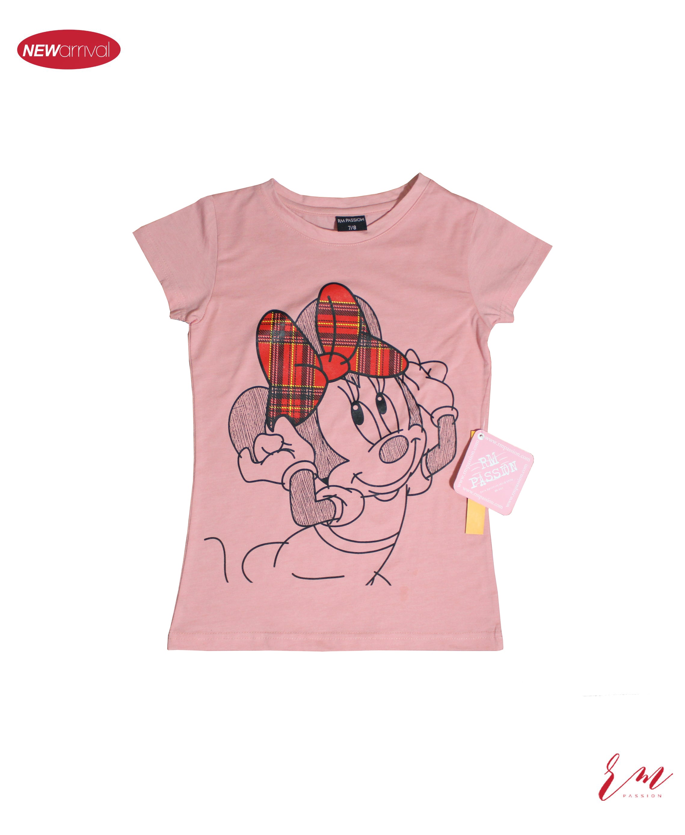 Girls Top Minnie (Pink half sleeve)