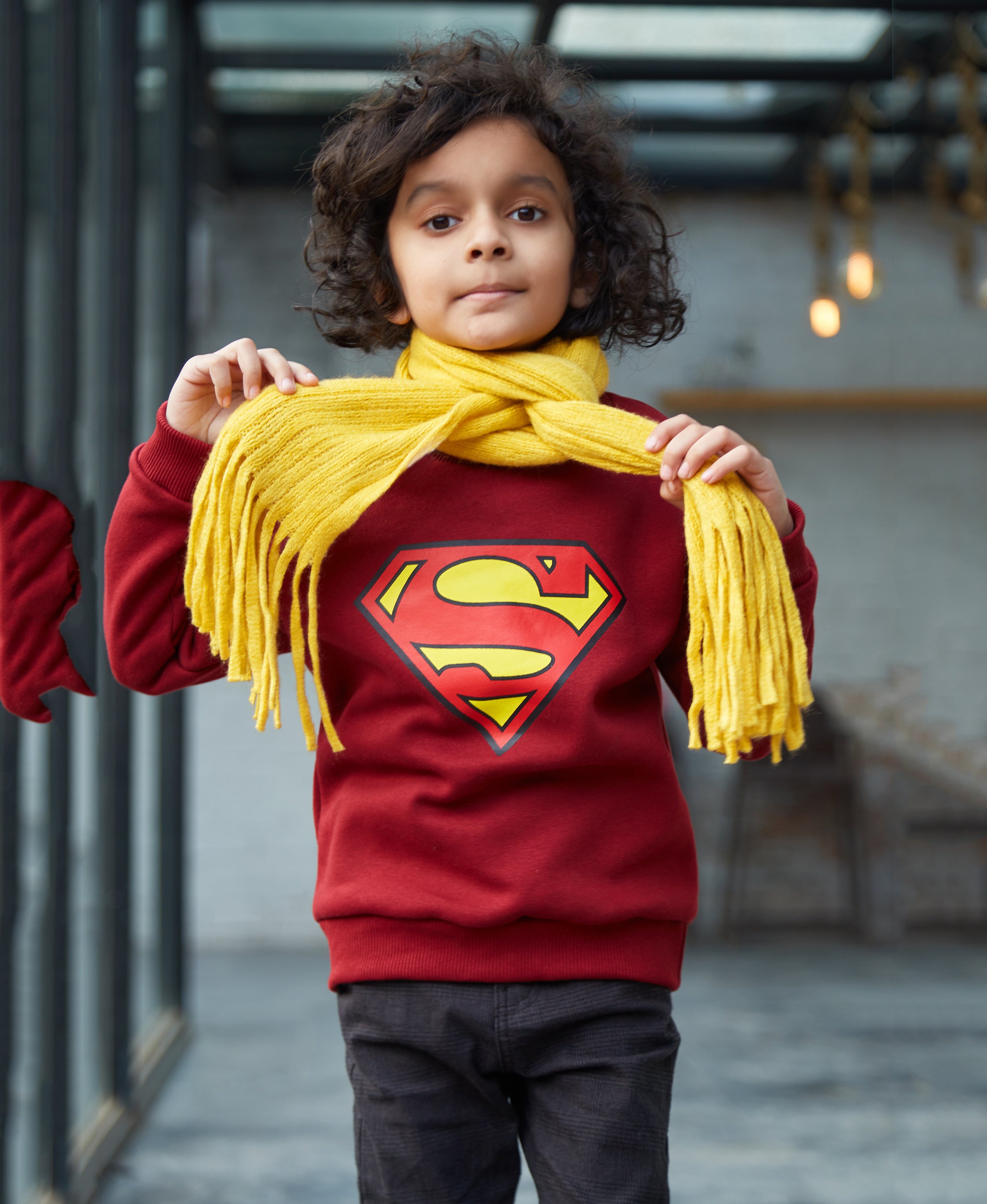 Boys Sweatshirt Superman (Maroon)