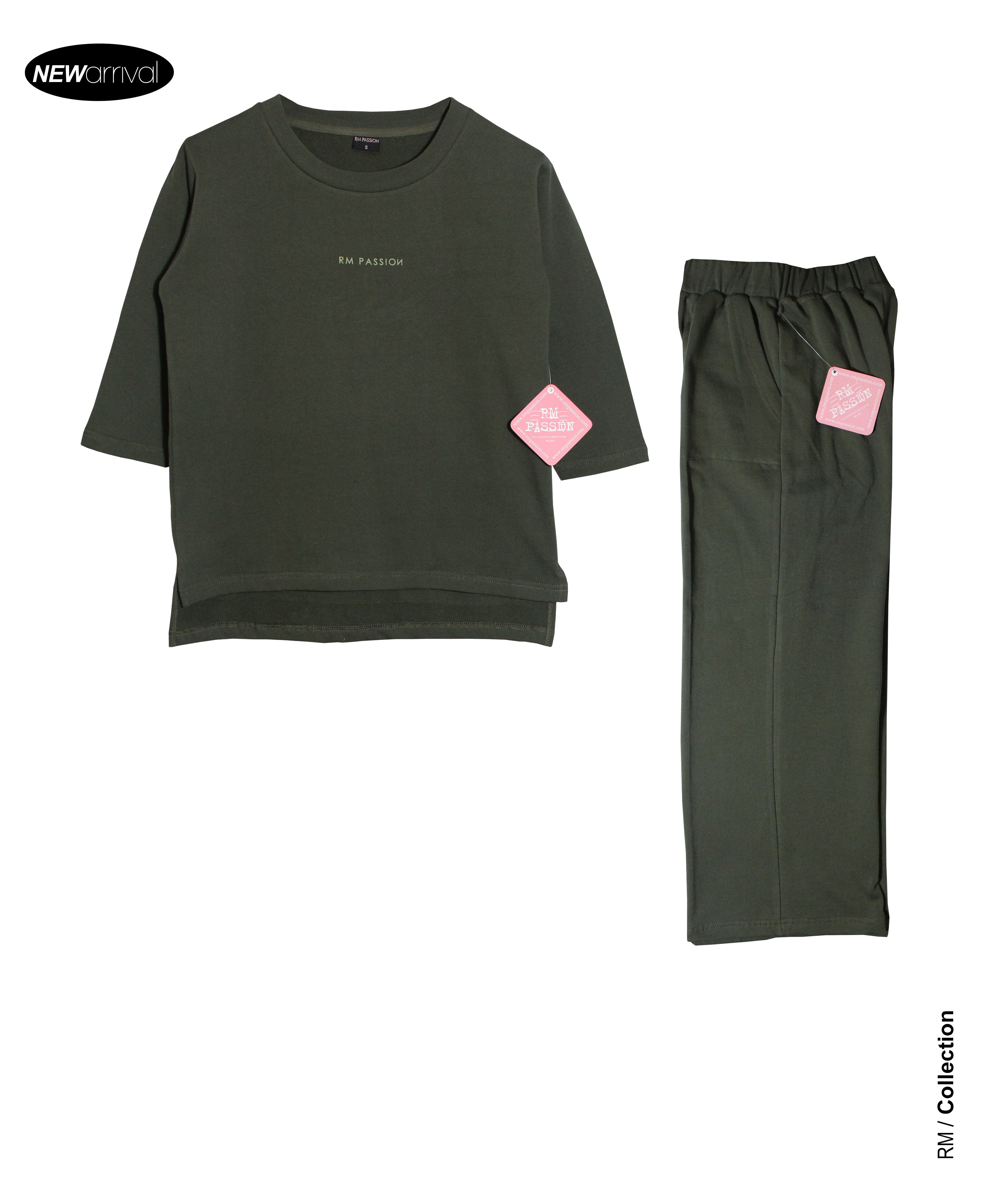 Women Co-ords Top / Bell Trouser ( Green )
