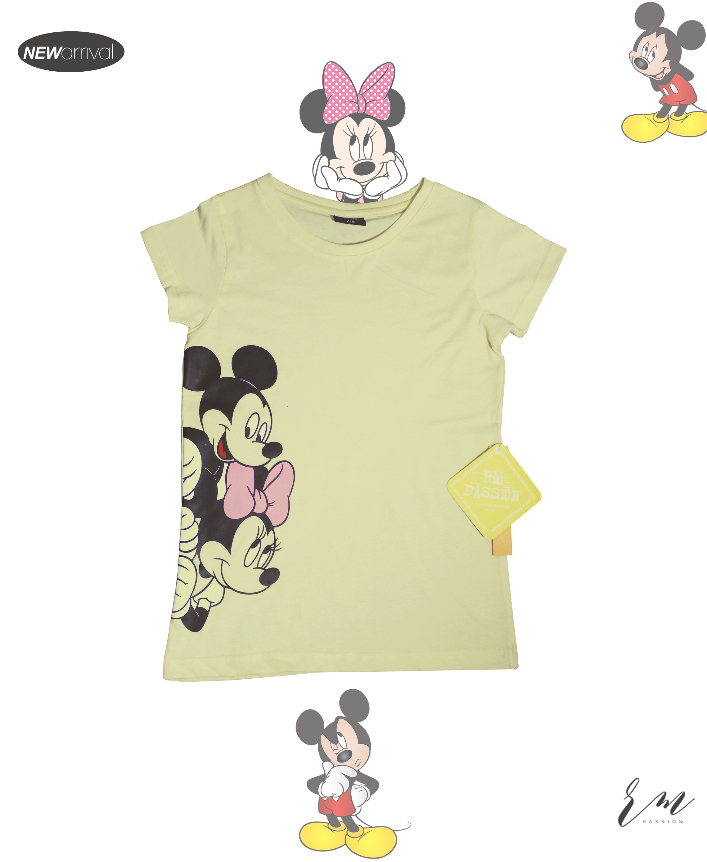 Girls Top (Yellow Mickey Minnie)
