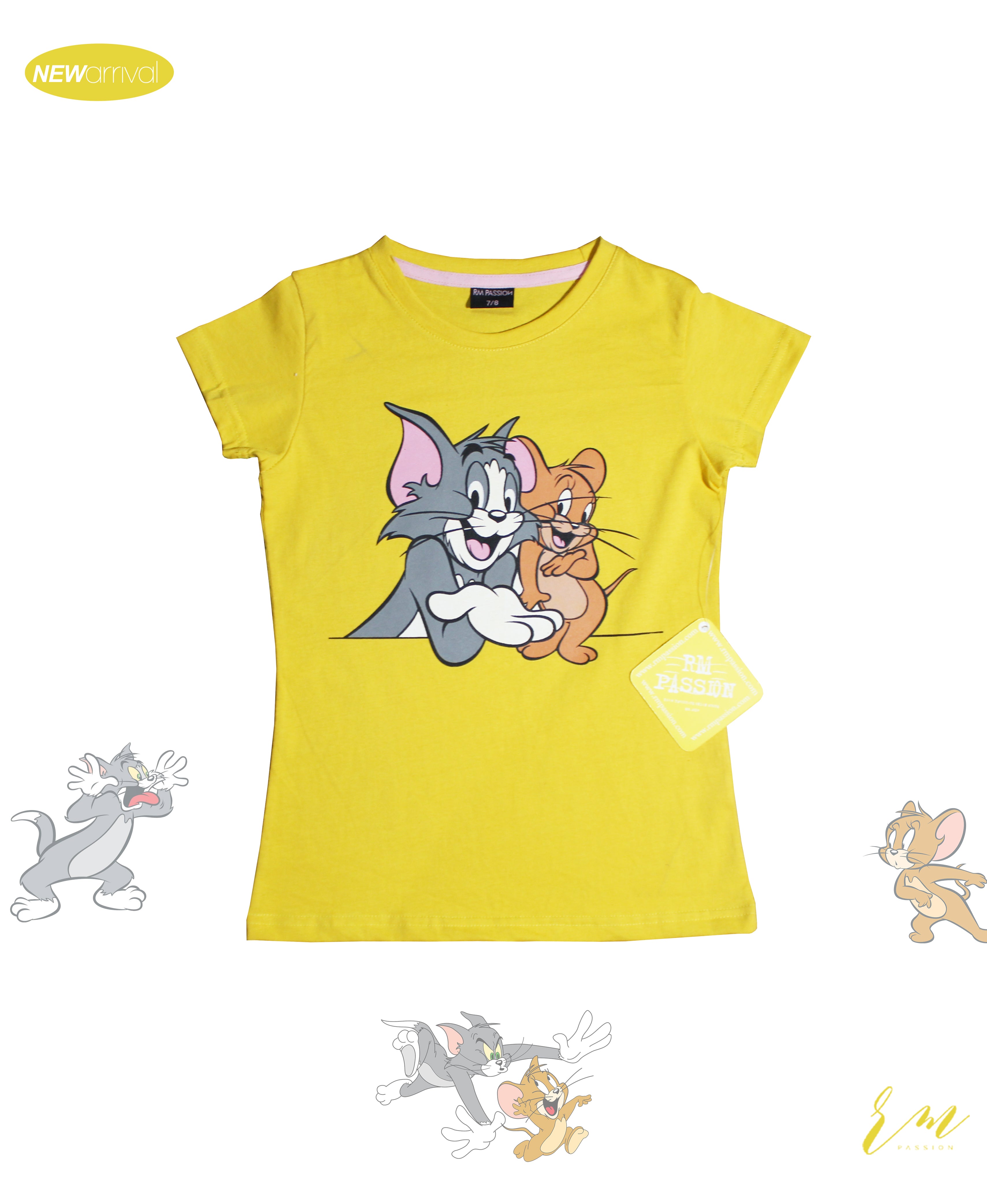 Girls Top (Tom & Jerry ( Yellow)