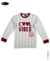 Girls T Shirt Cool vibes ( White )