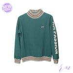 Ladies High collar Sweatshirt Rm (Green)