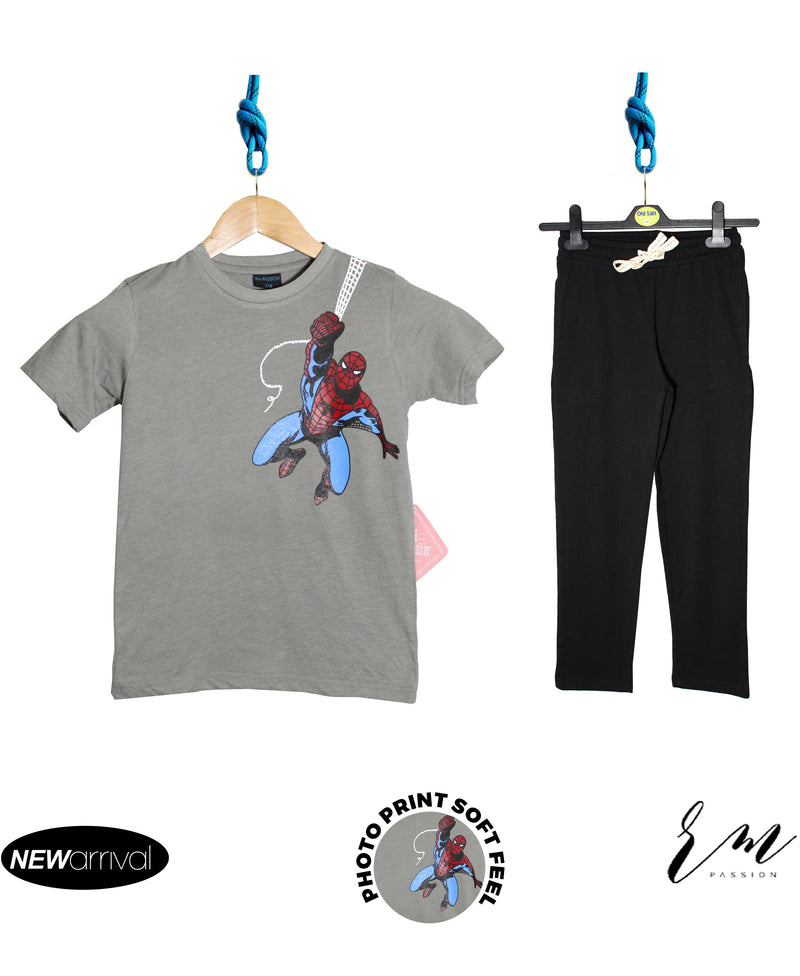 Boys (Grey spider / black trouser )