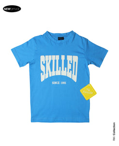 Boys T Shirt  Skilled ( Blue )