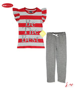 Girls T-Shirt Set (Red/Grey)