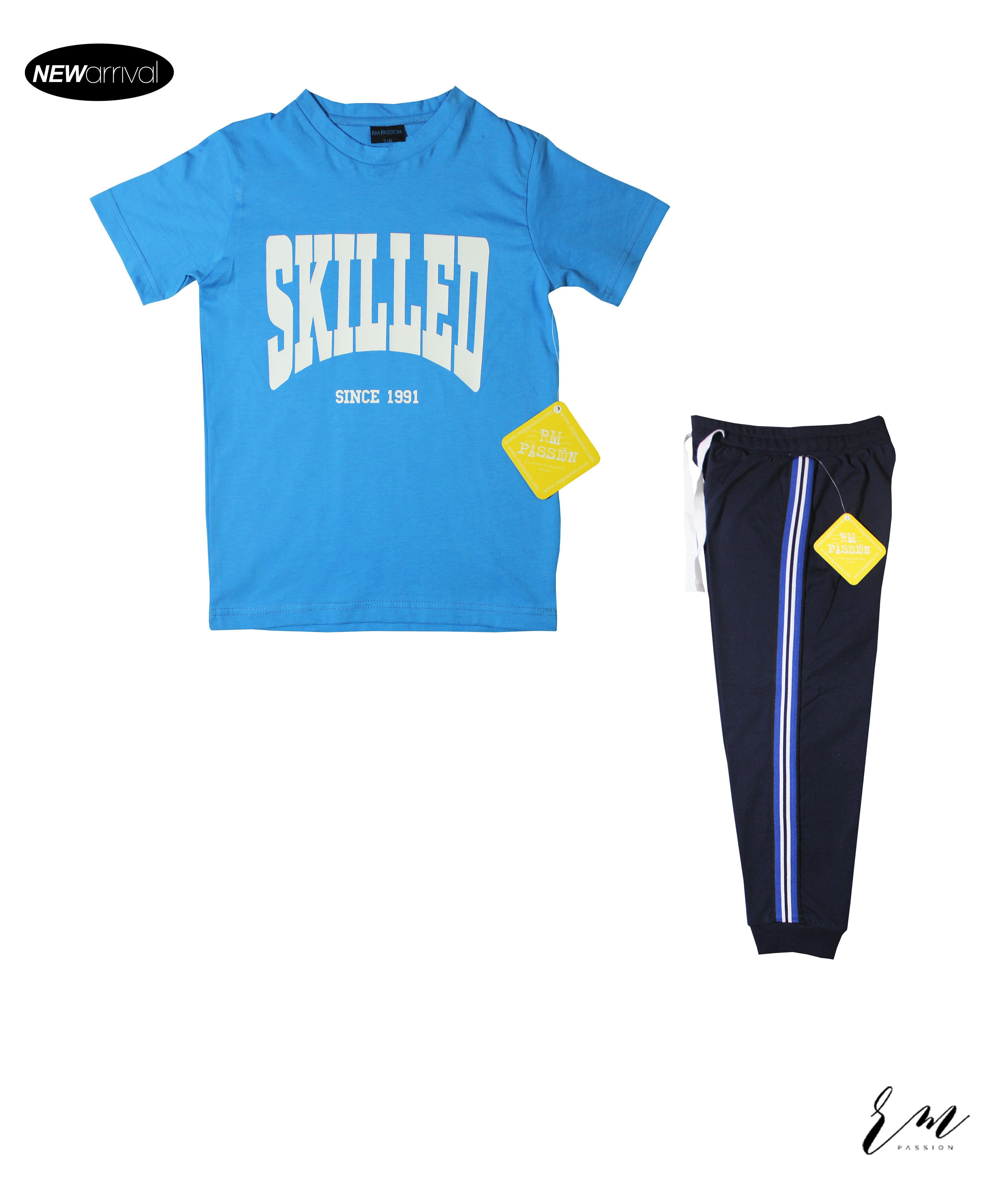 Boys Pack (Blue Skilled / Navy stripe trouser )