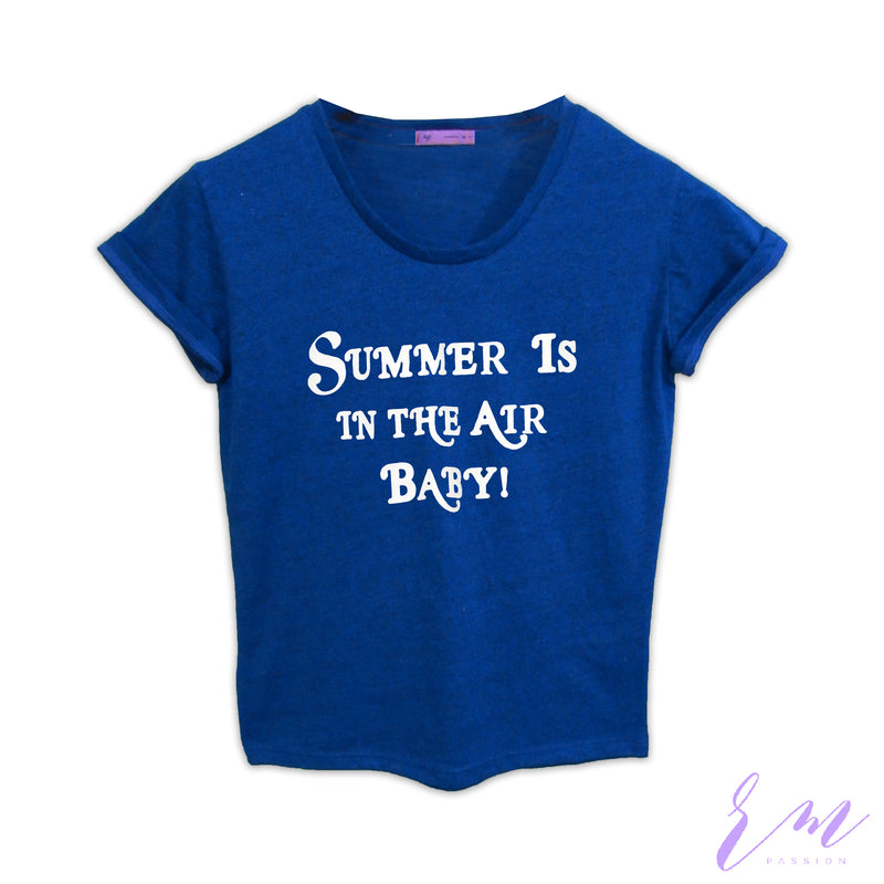 Ladies T-Shirt Summer In Air ( Blue )
