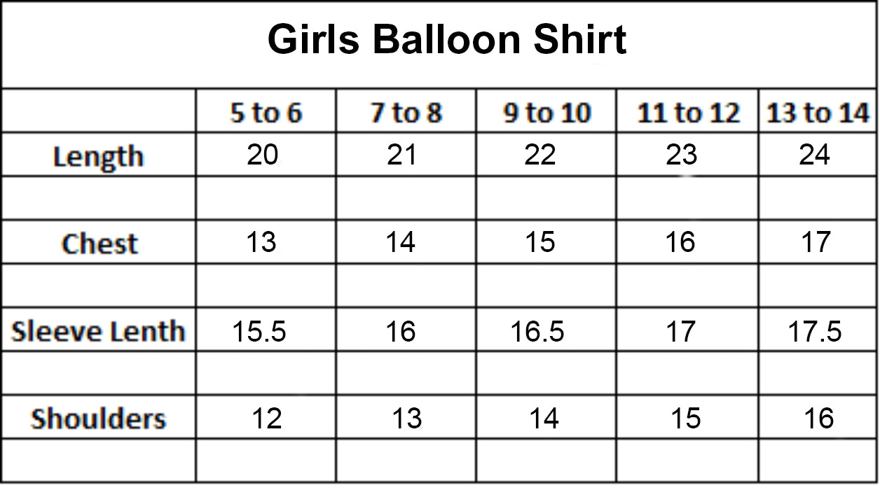 Girls Top (Black Balloon Shirt )