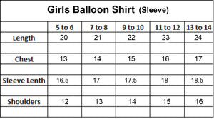 Girls Top Panther (Mint Balloon Shirt )