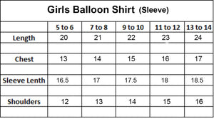 Girls Pack  (Brick Balloon Shirt ) / Beige Red Star Trouser