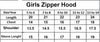 Girls Embroided Zipper Hoodie (Maroon)